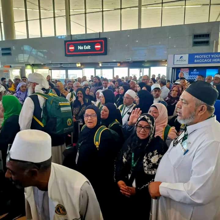 HAJJ 2024📍😍 The first group of Hujjaaj has departed from Cape Town International Airport, South Africa to Saudi Arabia. May make it easy for all the Muslims going from all over the world. Your wish to visit the sacred mosques and Ka'aba will come true too. Bi'idhnillah.😍