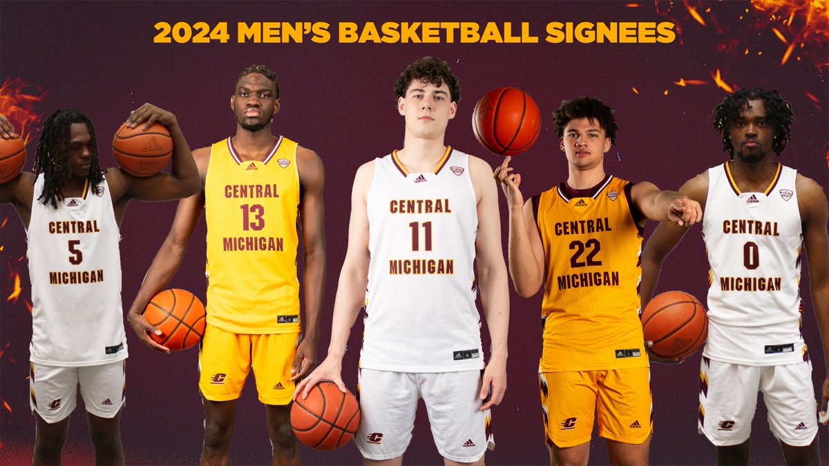 🖊️ @cmumensbball signs 5⃣ players to a National Letter of Intent for the 2024-25 season! 📰 bit.ly/3WyTuEd 🗓️ bit.ly/3WtvCC4 #FireUpChips 🔥⬆️🏀