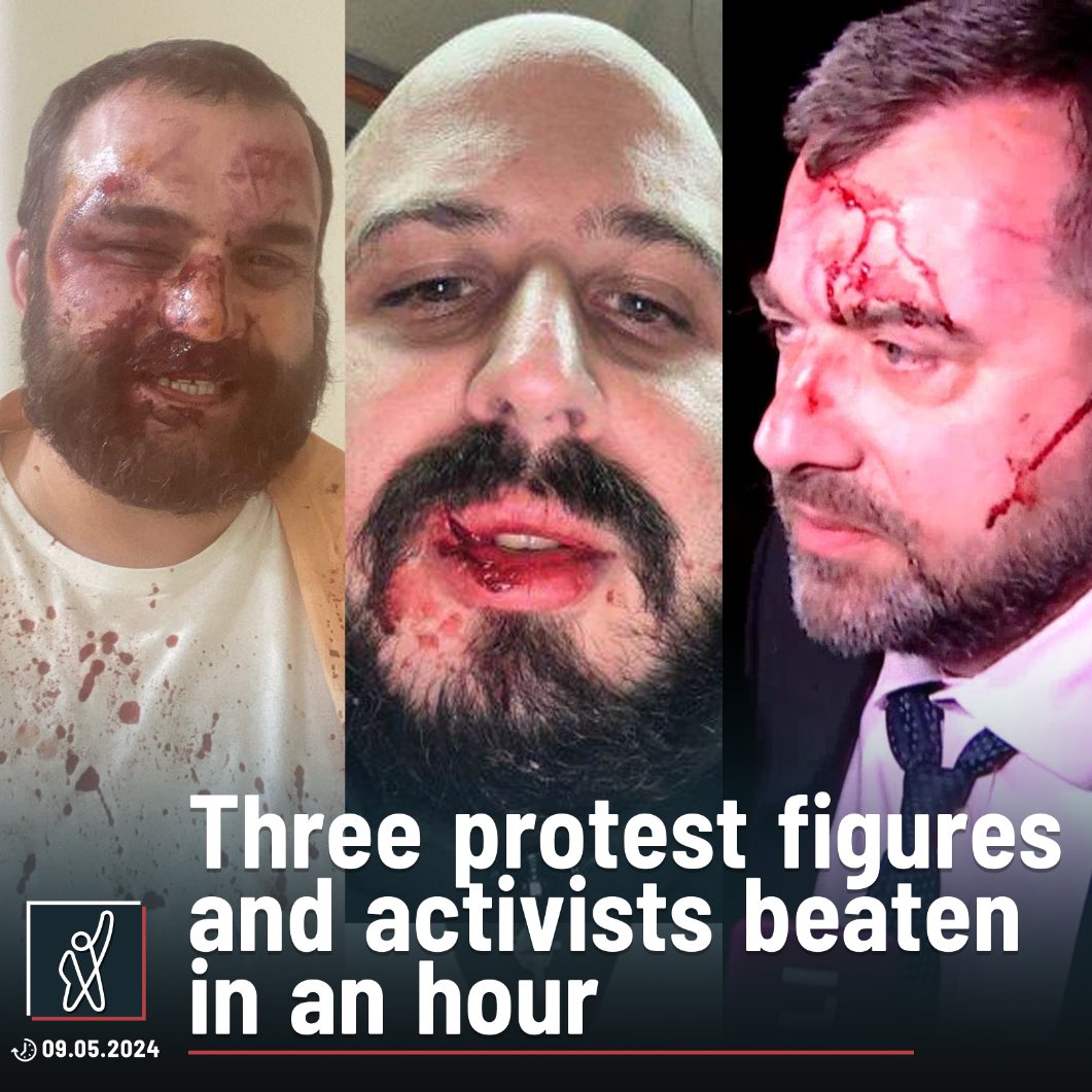 Dimitri Chiqovani, @UNMGeorgia board member, Gia Japaridze, former Georgian Ambassador to Cyprus, professor at the University of Georgia and brother of Girchi - More Freedom leader Zurab Japaridze and Lasha Gvinianidze, organizer of bikers protest were beaten by unknown men…