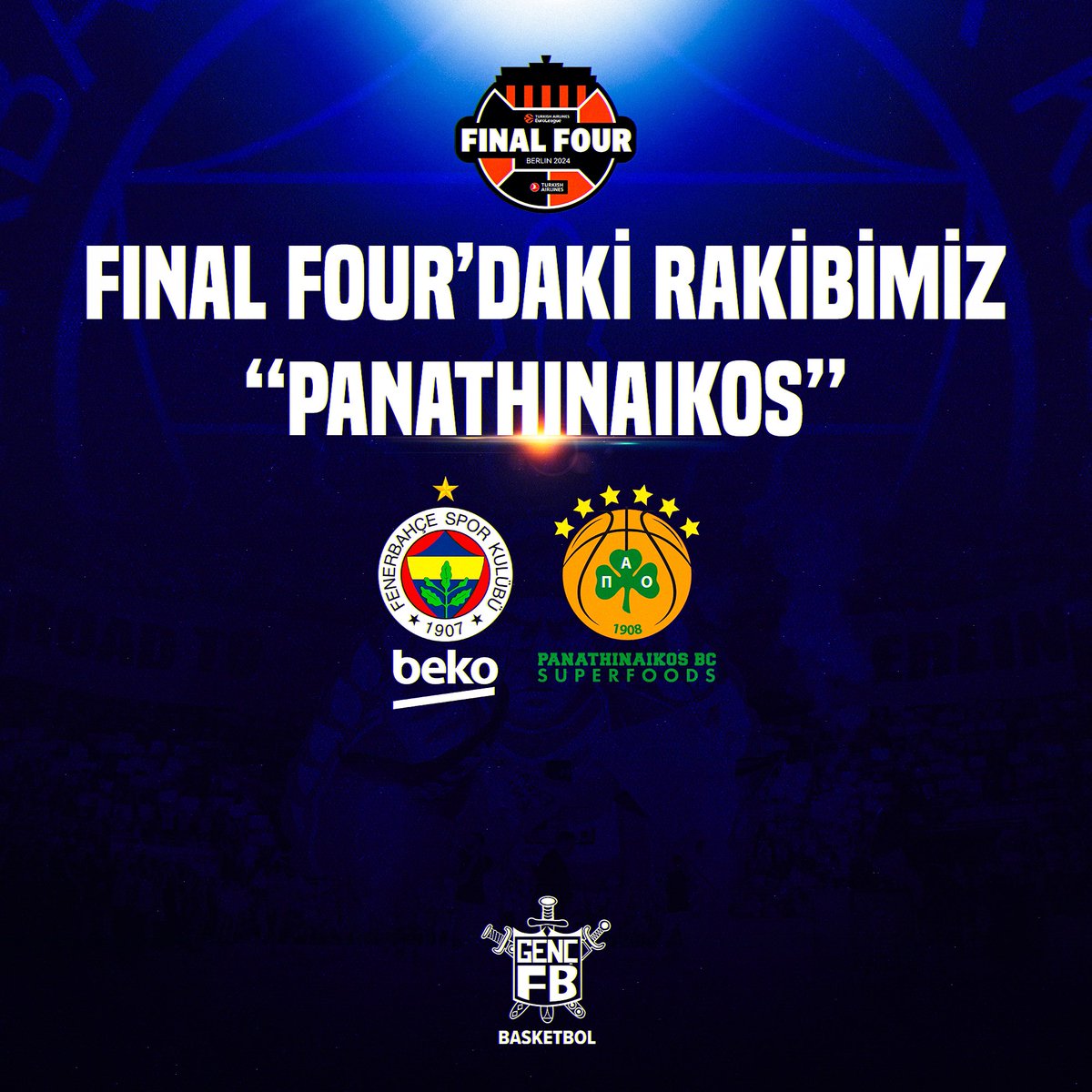 ℹ️ Euroleague’de Final Four’a yükselen Fenerbahçemiz; Final Four’da ergin ataman yönetimindeki Panathinaikos ile karşılaşacak. #GFBBasketbol