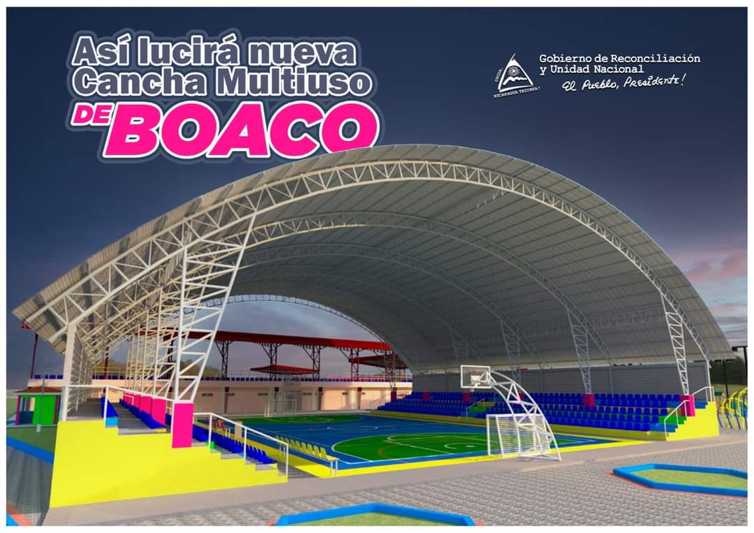 🔰 Así Lucirá Nueva Cancha Multiusos de Boaco. #4519LapatriaLaRevolución #SoberaníayDignidadNacional #Nicaragua