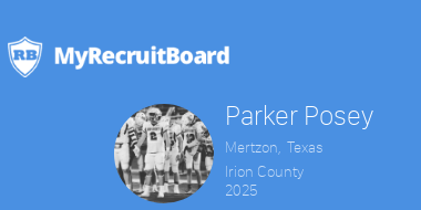 2025 Parker Posey @Parker_Posey2 Mertzon, TX Irion County @FootballCarroll 5'11', 190, 5.0 FB ML myrecruitboard.com/#/athlete/2b5d…