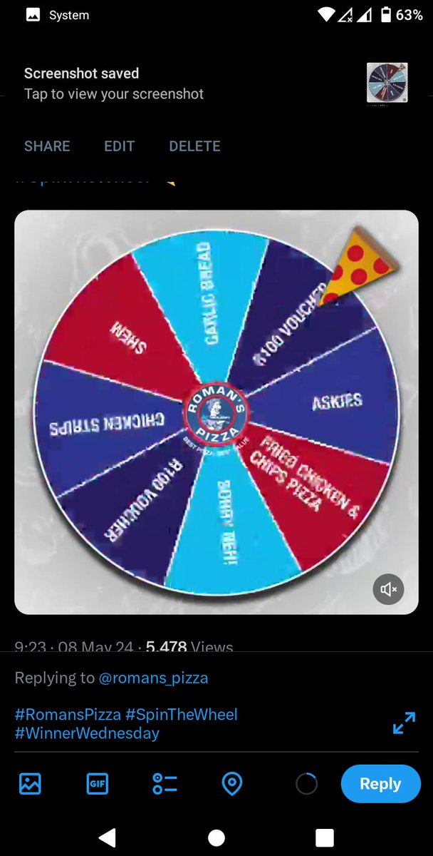 @romans_pizza #RomansPizza #SpinTheWheel #WinnerWednesday