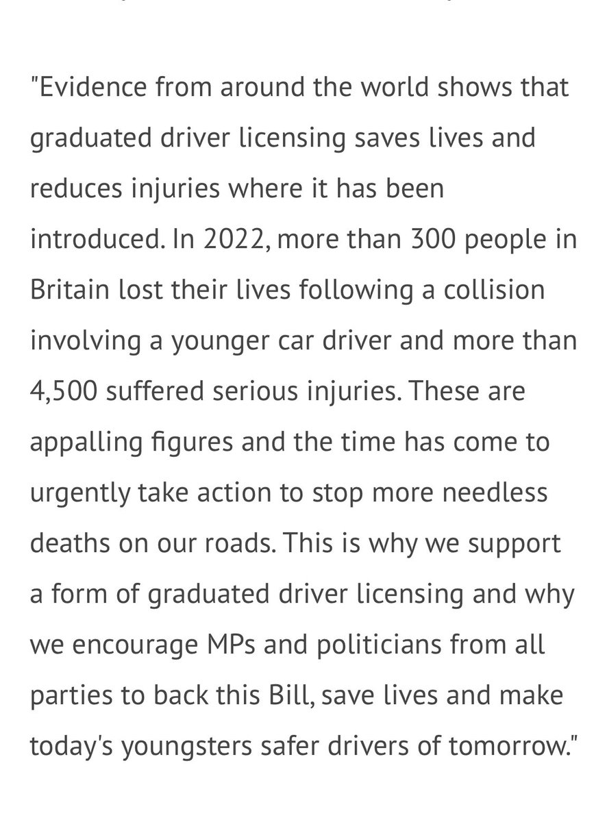 Yet another strong endorsement on how to support young drivers - this time from @IAMRoadSmart following @kimleadbeater proposed Bill on #GDL - thank you @nicholaslyes