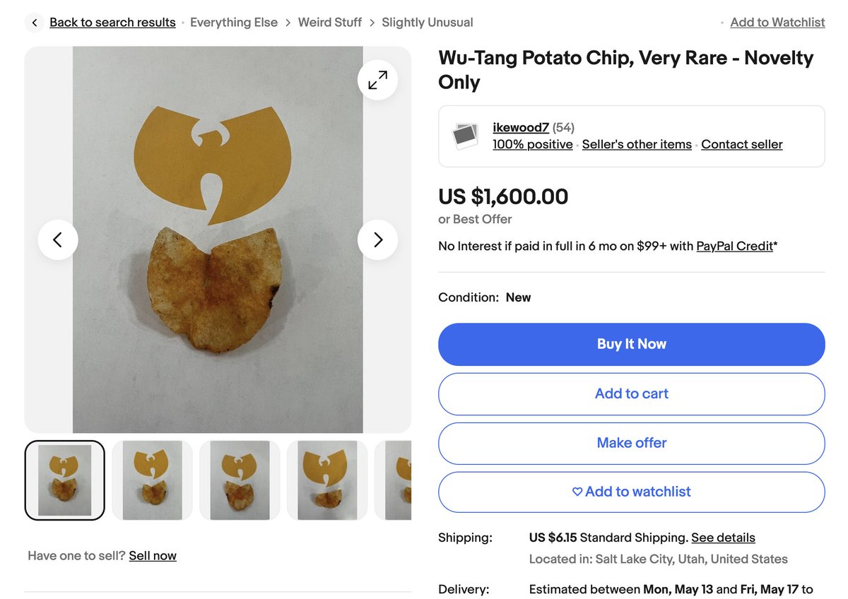 If this tweet gets 1600 likes we will buy this $1600 potato chip. This is not a shitpost.