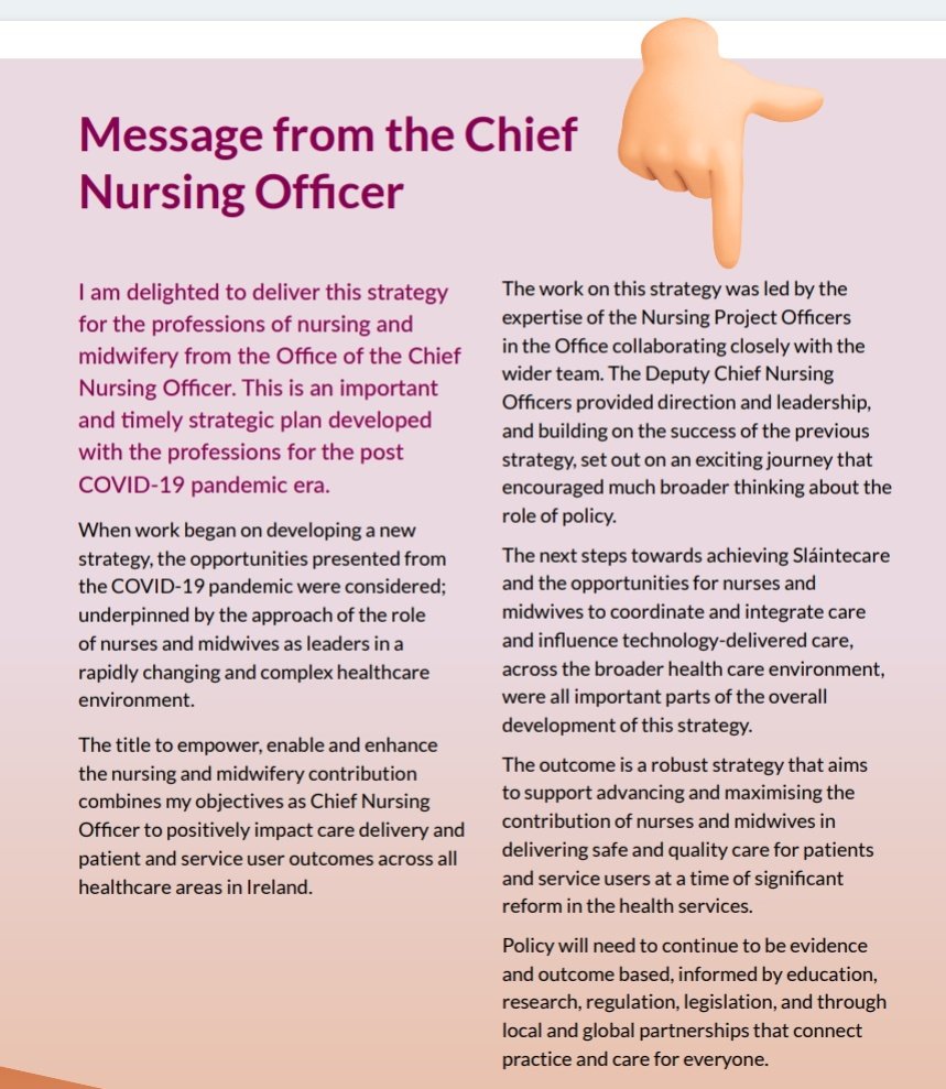 We have the CNO supported by multiple nursing staff (6) &amp; a midwife 'advisor' (1).

Midwifery representation not even mentioned in the message from CNO - 'wider team'.

Midwives are not advisors to nurses. Midwifery is a legally separate profession&amp;this does not read well 2/