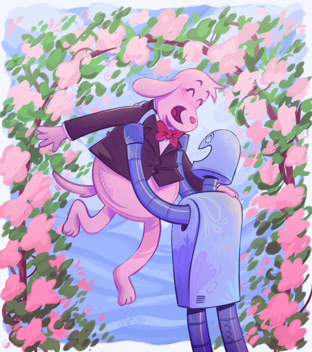 robot and dog so gay they got married can you believe it #robotdreams #RobotDreamsfanart