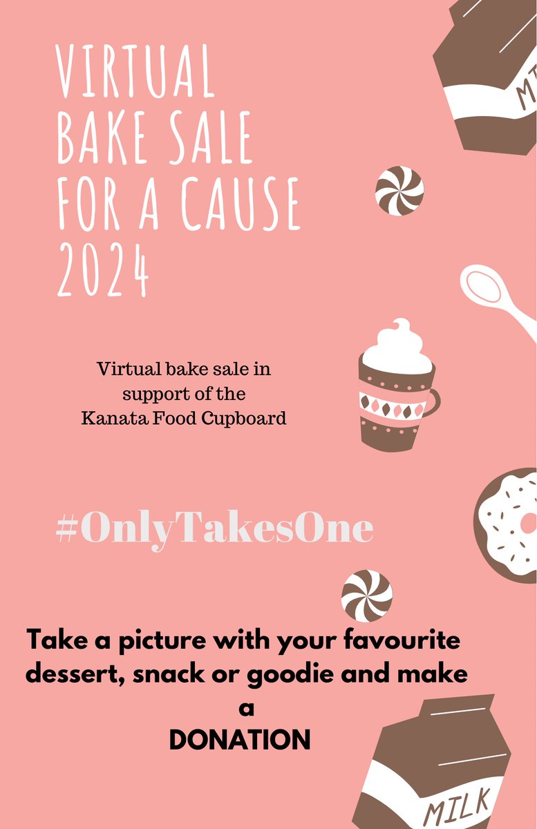 Let’s have some fun. Let’s do it for the Grade 8s that are hosting an actual bake sale at our school for the Kanata Food Cupboard. Post your pics and make a small donation 🤍 All funds will go towards the grade 8s efforts gofund.me/a9c77465 Helping local youth 🤍