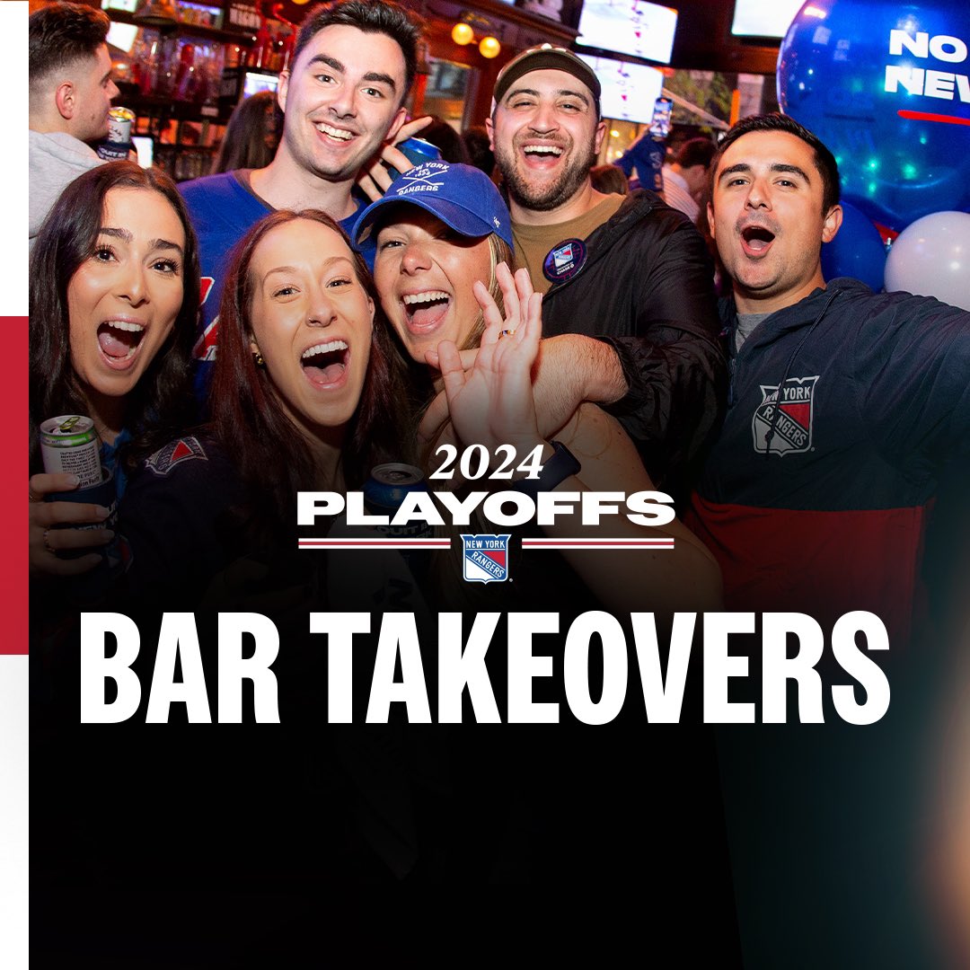 #NYR head to Raleigh for Games 3 + 4. Let’s keep that Blueshirt energy going at your favorite bar in the tri-state area: nyrange.rs/4dHDXIC