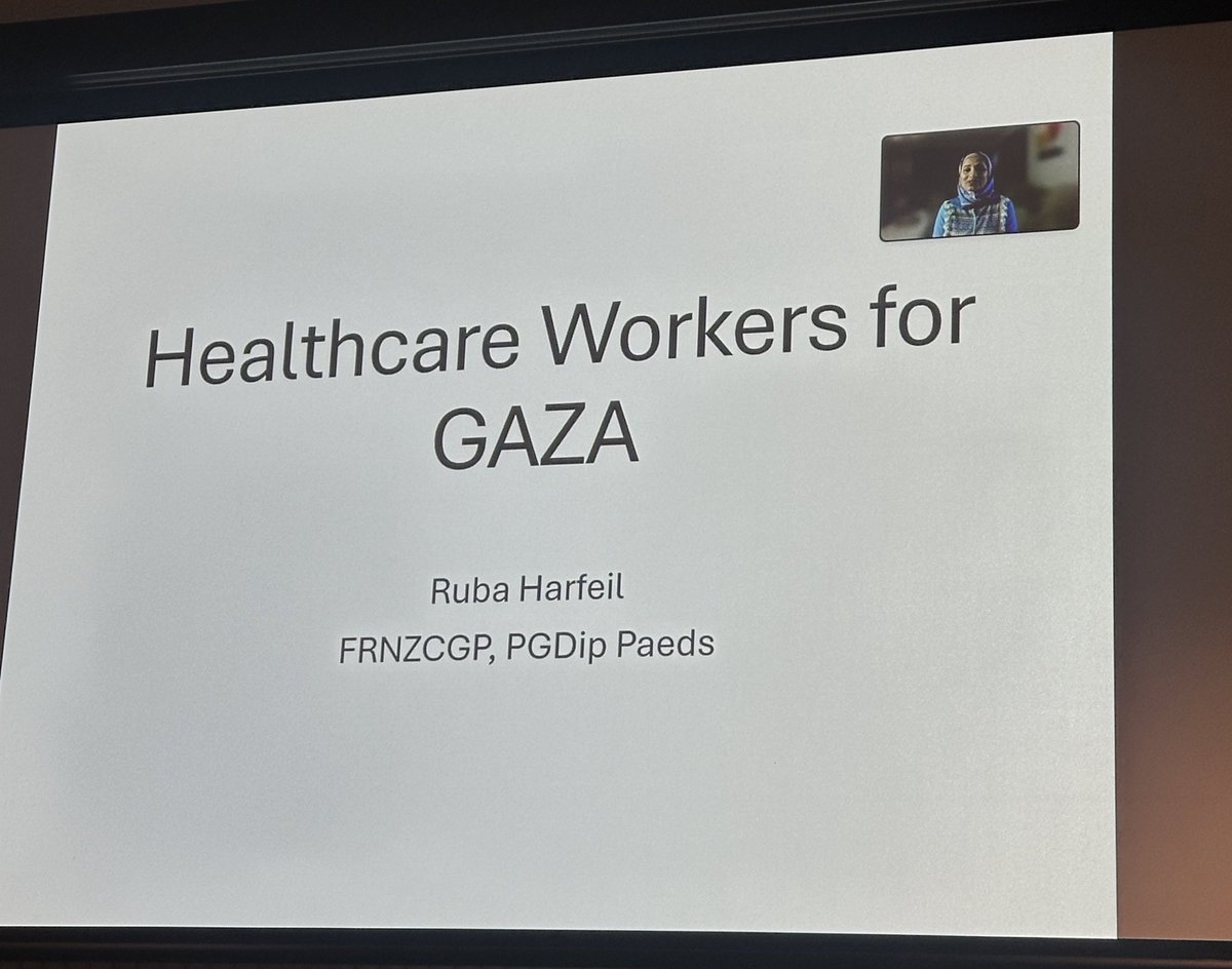 Hearing from Dr Ruba Harfeil, a Palestinian Kiwi GP, and remembering the at least 496 healthcare workers that have been killed in #Gaza including Dr Adnan Al-Bursh, who was head of orthopaedics at Al-Shifa hospital. #RACS24