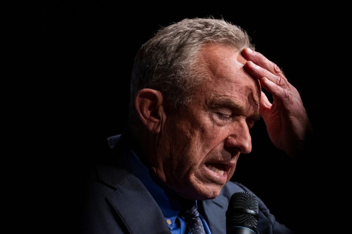 PRO TIP: Don't vote for the guy who has a dead brain parasite who ate part of his brain & then died & is still laying there dead in his brain. “I have cognitive problems, clearly. I have short-term memory loss, and I have longer-term memory loss that affects me.” - RFK JR