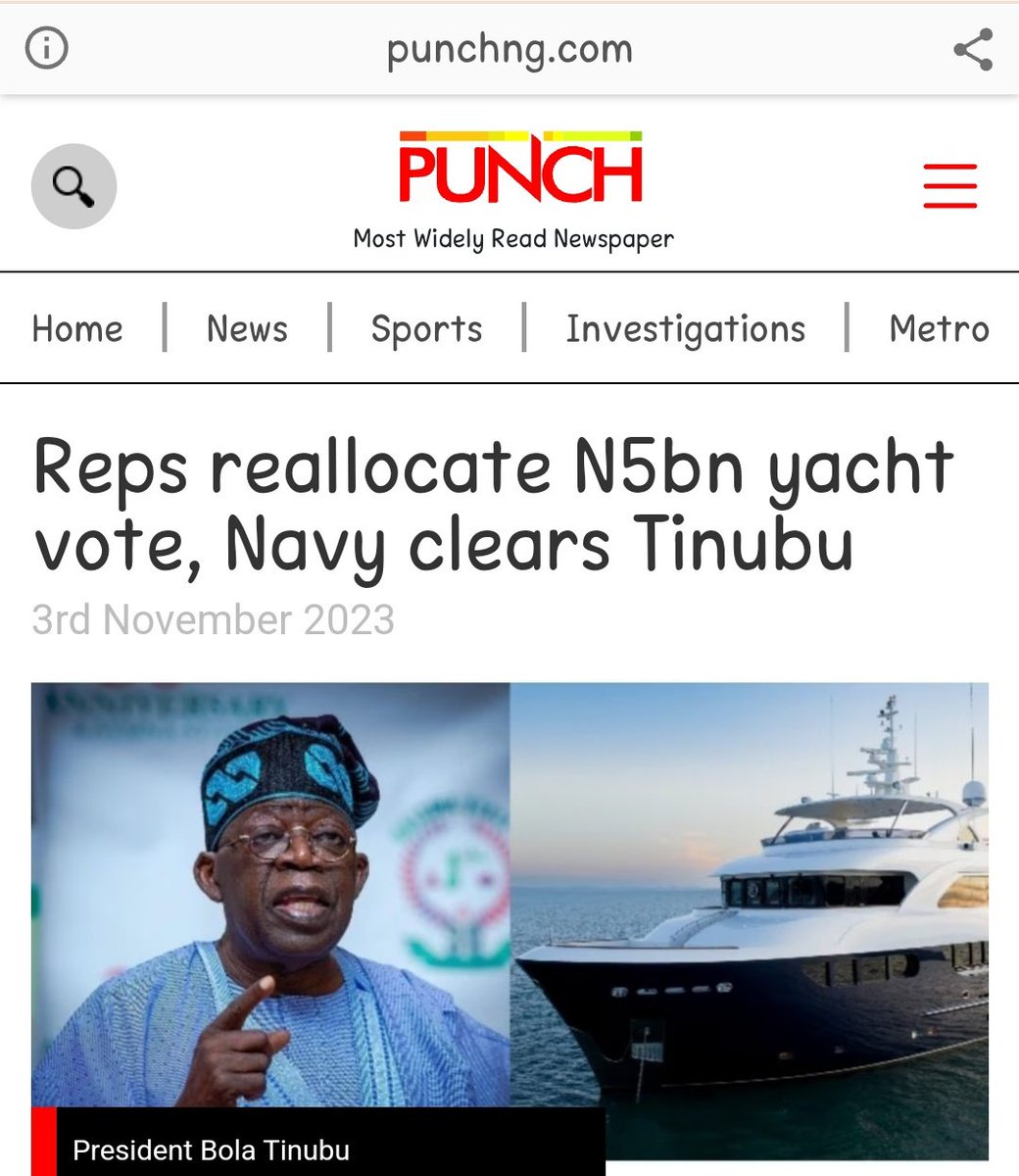 Tinubu came to office, settles himself with a yacht, nice car for first lady.

Lawmakers wanted to shout, he shüt their møuths with brand new SUVs...

Settles VP and chief of staff with humongous allocations to renovate their wings...

The rest is TAX, TAX, TAX! 
#TinubuMustGo