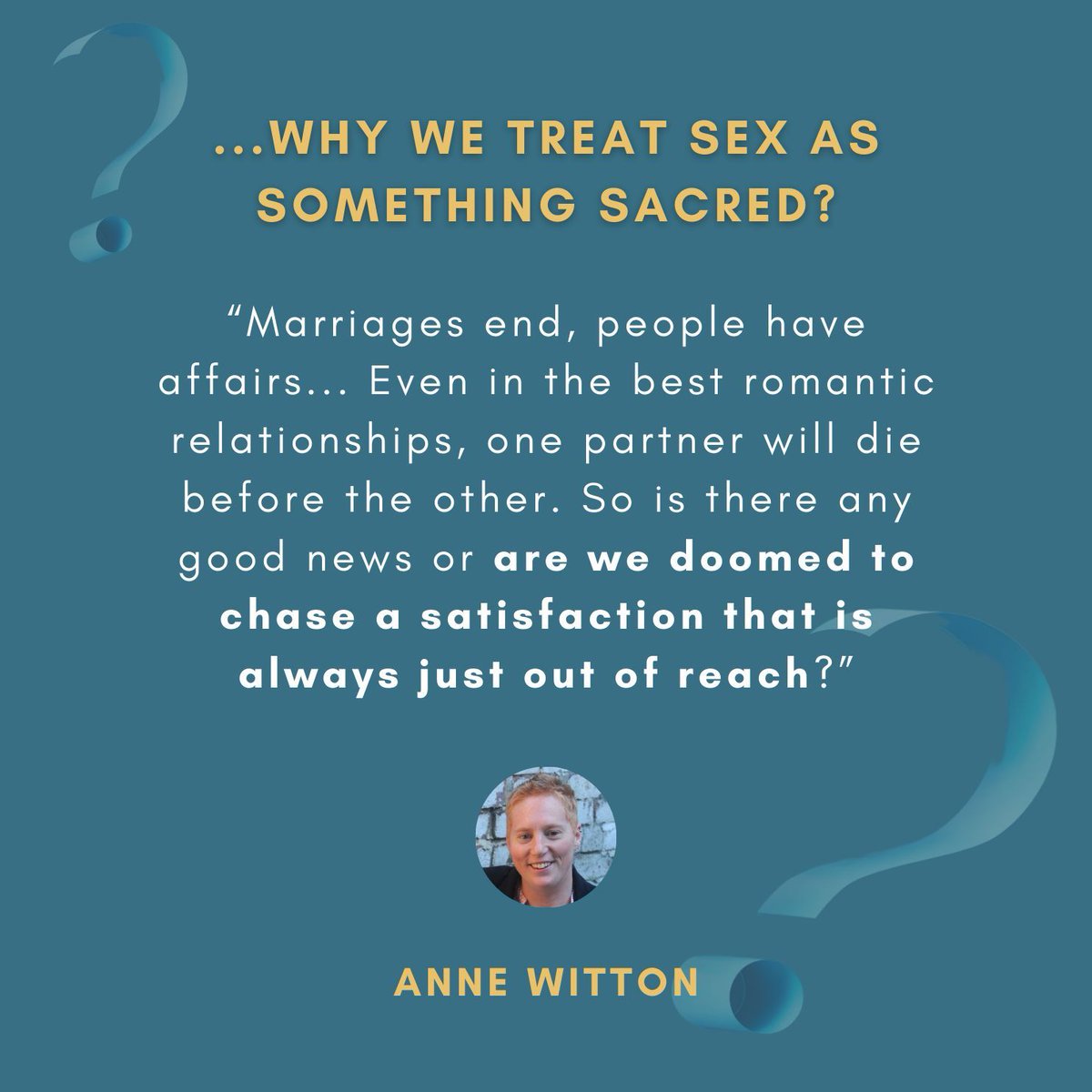 Have you ever wondered why we all treat sex as something sacred? Is this a clue to something bigger? Check out the new book 'Have You Ever Wondered?' from @solascpc — it's a great gift for a friend to start questions about faith, using questions like this one.