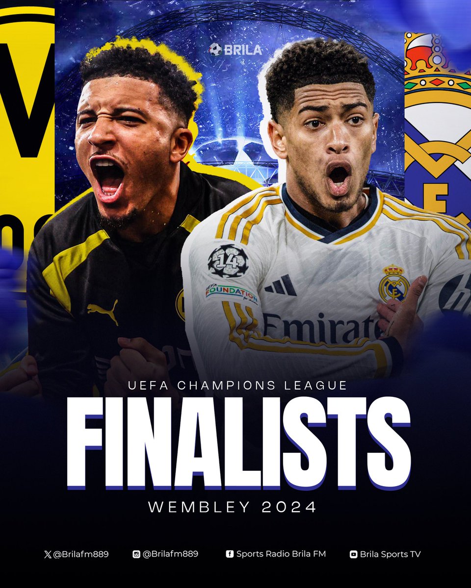 The 2023/2024 Champions League Finalist!!! All Roads lead to Wembley.🔥💪🏾 Do you see this face off coming?🥶🤍💛