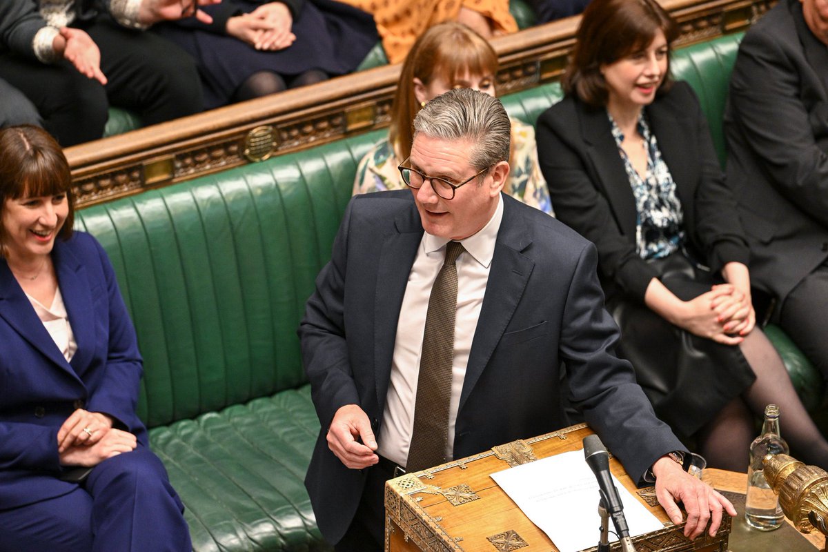 Been in meetings most of the day but loved how happy our Keir looked at #PMQs