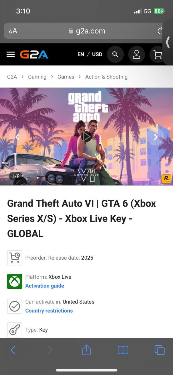 OK, this made me laugh, but also I'm concerned for people who go to G2A & shop there? This is nothing more than a scam. do not by any means give your money to these people. Until @RockstarGames announce preorders do not believe it. I know @Patrick21611 #GTA6 #Gta6Scam #Scammer