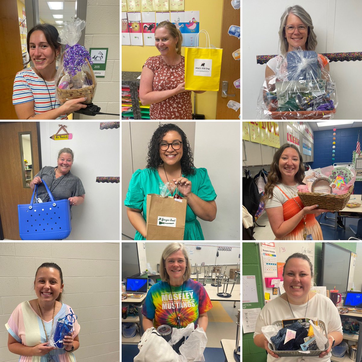 Today’s lucky nine!! Thank you <a href="/PtaMoseley/">Moseley Elementary PTA</a> for the fun surprises!   #TeacherAppreciateWeek <a href="/PrincipalDubiel/">Karen Dubiel</a> @ashep23