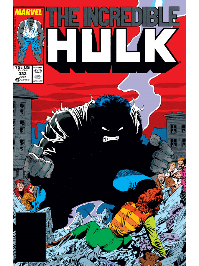 Incredible Hulk #333 cover dated July 1987.