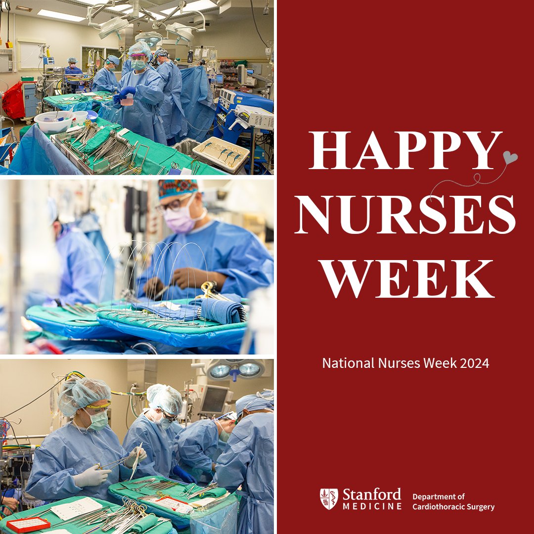 Happy National #NursesWeek! 🎉 Thank you to ALL the dedicated nurses at @StanfordMed @StanfordHealth @StanfordChild who provide compassionate care and support to our patients throughout their health journeys. We appreciate all you do each and every day. 👏