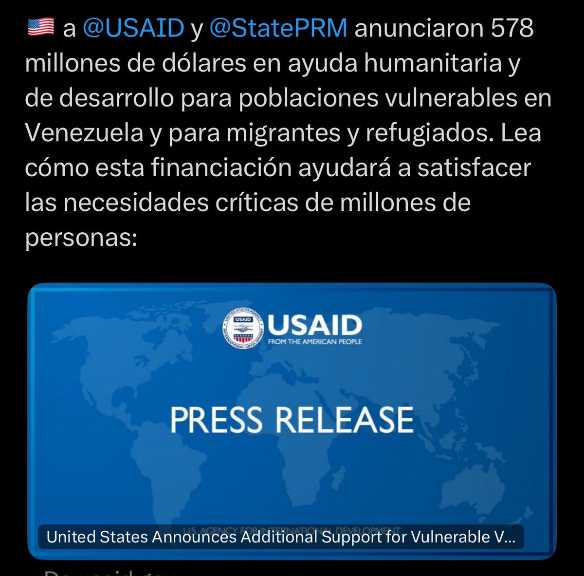 yvangil's tweet photo. La @USAID es una agencia de operaciones políticas encubiertas. Farsantes y mentirosos, los EEUU instrumentaliza la migración en contra de Venezuela y promueve sanciones contra el pueblo venezolano. Como de costumbre esos dólares, dirigidos a la conspiración,  irán a los bolsillos de los corruptos de los grandes apellidos. ¡Fracasarán!