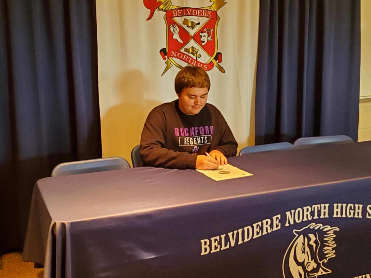 Congrats to Michael Glass on his commitment to play football at Rockford University next fall.