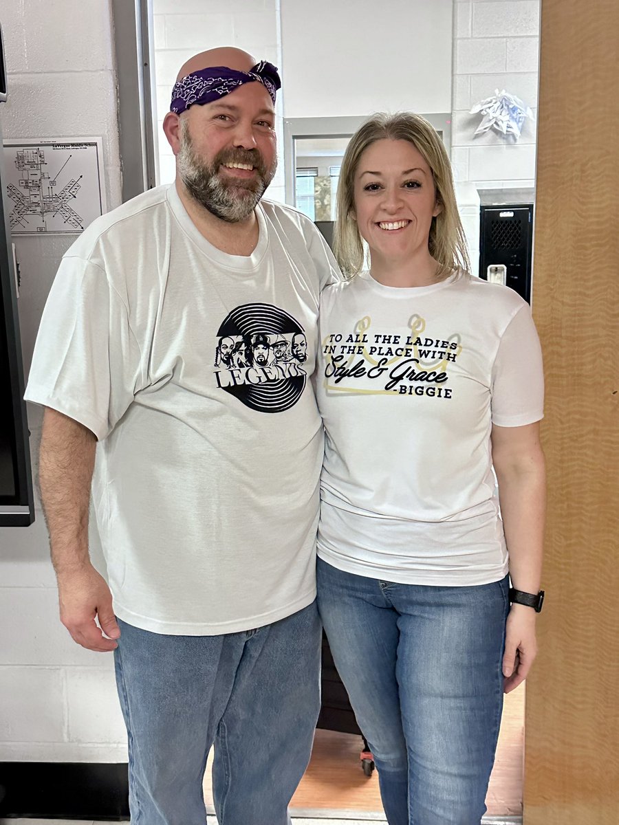 sacarpenter6285's tweet image. I love that we teach at the same school!  Ode to 90s HipHop Day for Teacher Appreciation Week!  @MrCarpenterLMS @LMS_Hawks #LMSLevelUp
