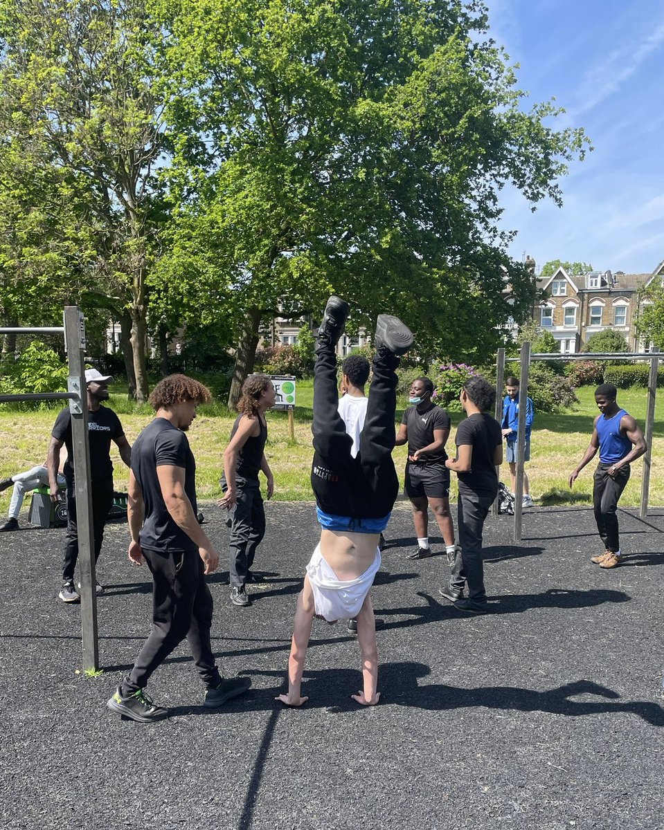 This afternoon we took our session with @steelwarriorsuk off site to Finsbury Park. ☀️ #ThisIsAP