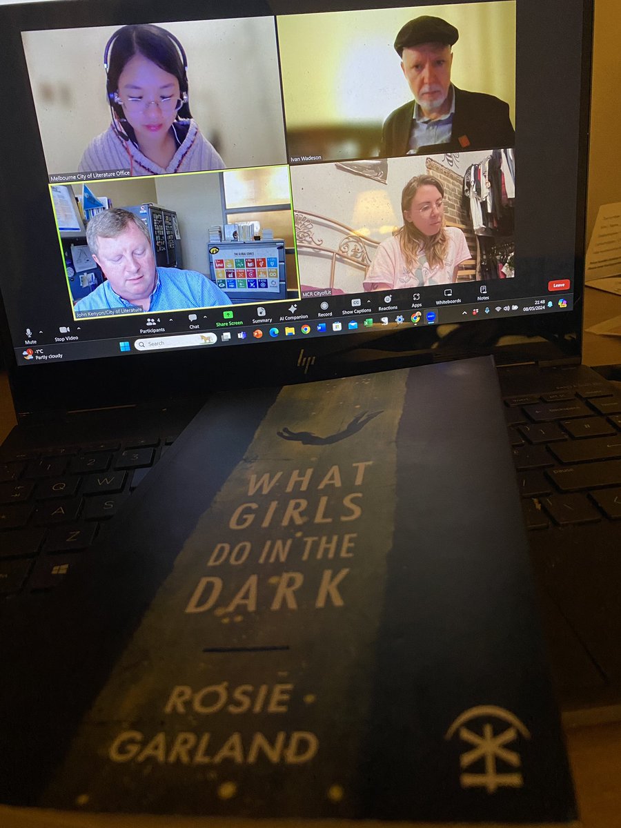 Tonight’s small-but-perfectly-formed #CitiesofLit Poetry Book club discussing @rosieauthor’s What Girls Do In The Dark.

Excellent choice @Flynx13 and happy birthday Rosie! 🎂