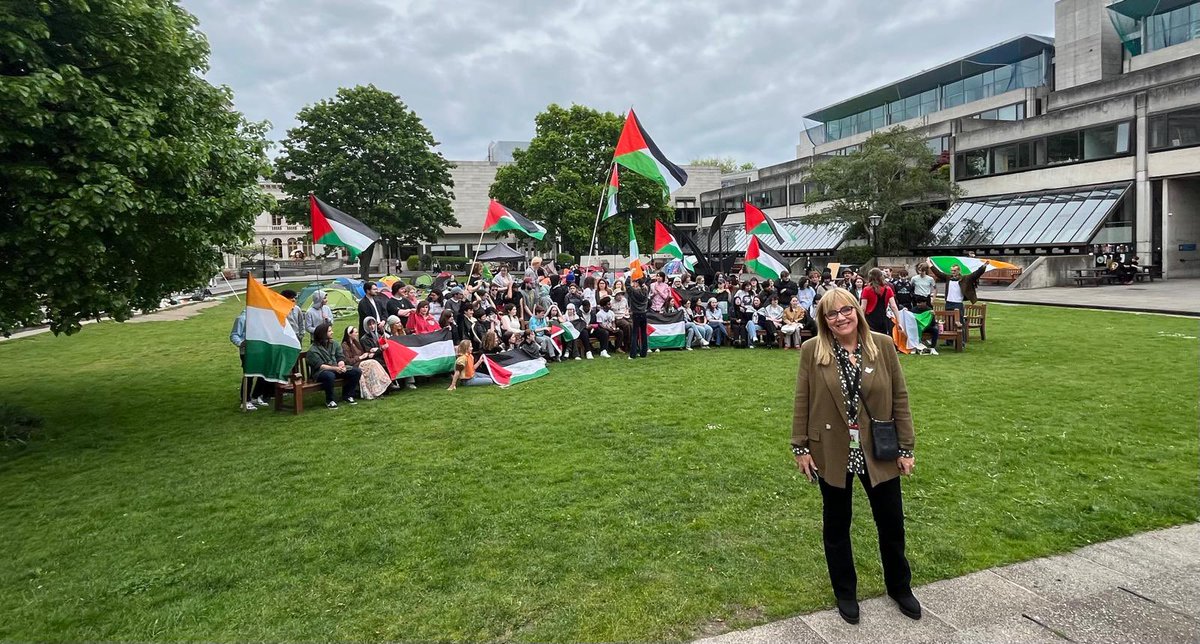 It was honour to stand with the courageous Trinity College students who have made a stand for Palestine. I'm inspired by the people all over the world who are coming together to fight for freedom and justice for the Palestinian people.