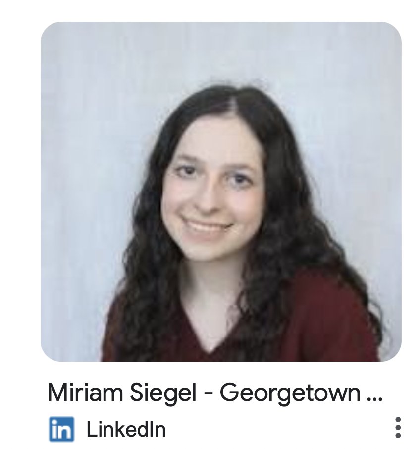 I have identified this individual. 

Her name is Miriam Siegel, a 19-year-old student at Georgetown.