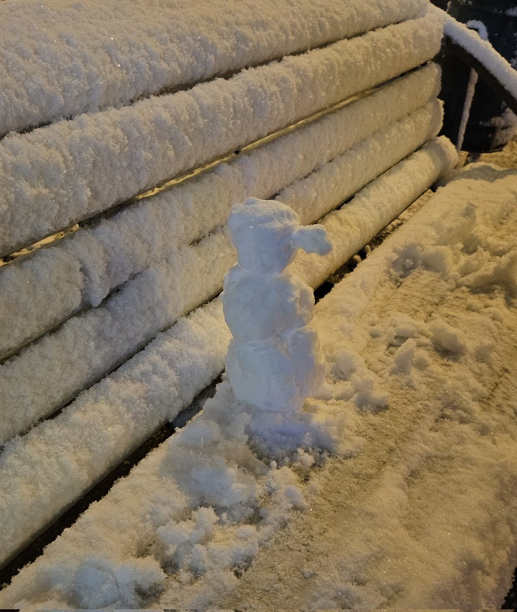 Freezer_Bunny_'s tweet photo. Майский снеговик https://t.co/f8f18G5IvC