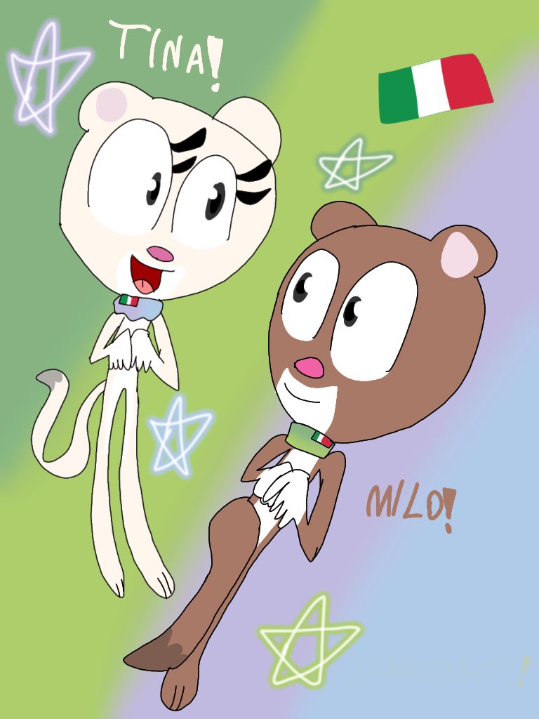 The two stoats 🇮🇹✨
#mascotverse #olympicgames #italy