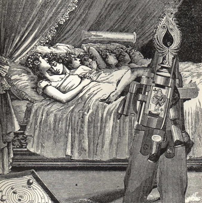 Max Ernst’s LA FEMME 100 TETES (1929): ubu.com/vp/Ernst.html ... A disturbing, surrealist pseudo-narrative assembled entirely from antique etchings, via @derekbeaulieu