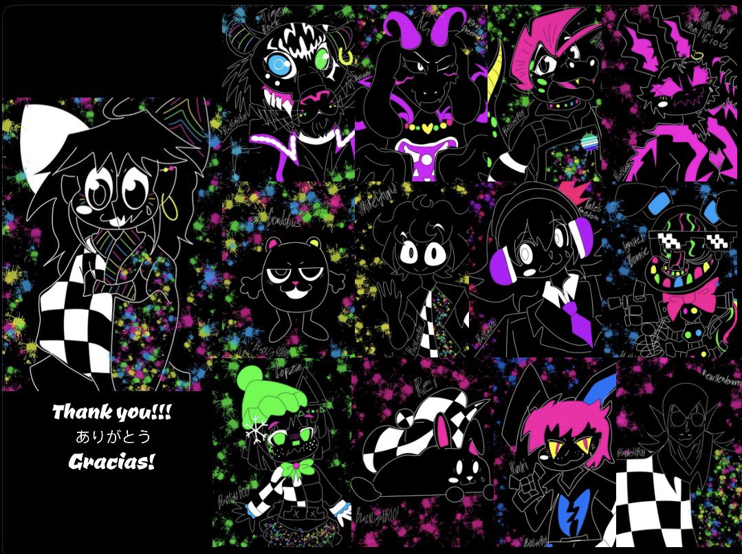 Thank you to everyone that participated! Next blacklight drawing event won’t be until I hit 1K! HOWEVER this next one will be special since I’ll do up to 20 and everyone is allowed to join, even those that have participated before can participate again!! It’ll be a free for all!