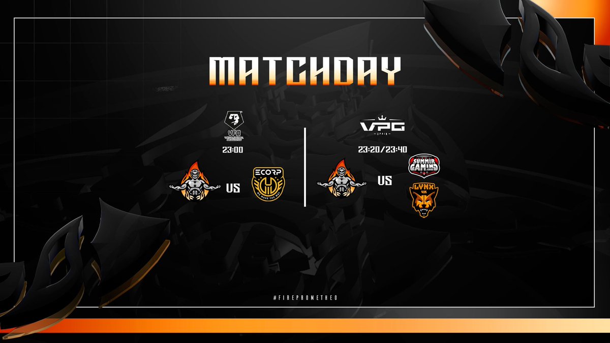 #MatchDay 🔥 Rivales de nuestra sección de #EAFC24 📆 08/05/2024 🏆 @VFOspain 🆚 @JAM_eSports 🕤 23:00 🏆 @VPG_Spain 🆚 @SummirGaming y @Lynx4K_ESPORTS 🕤 23:20h /23:40h