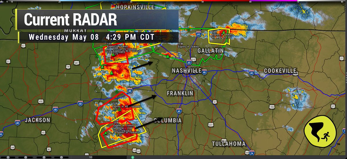 These storms are both supercells. They may or may not produce tornado. Large hail is likely. So are damaging straight line winds. Going to hit Will Co first, then Davidson Co / 429 PM / ETAs 5-6 PM