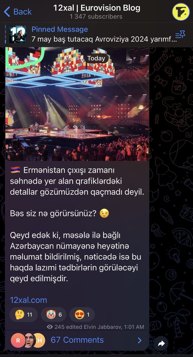 Azeri blogs inform that their delegation is going to take measures with ebu about 🇦🇲's LED graphics because they look like the Artsakh flag.
FUCKING LOSERS just say you are crying because you didn't qualify and we will. Like i'm sure nothig will happen but this is insane