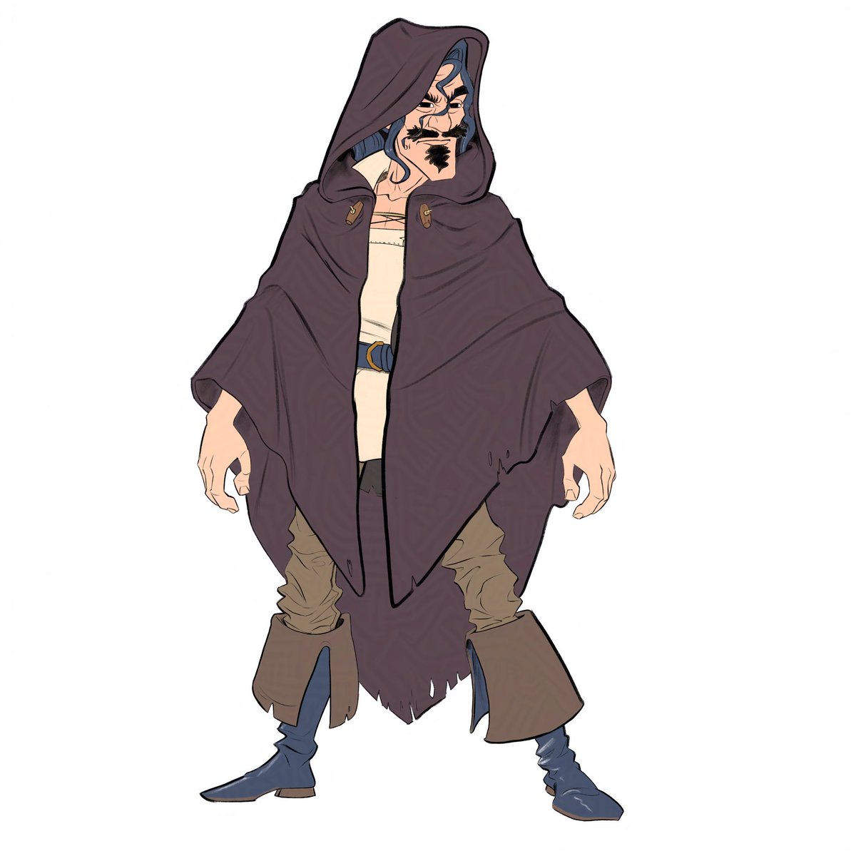 Another completely different #WingfeatherSaga #characterdesign : this was my take on the mysterious freedom fighter Gammon, who for mysterious reasons ALSO looked more like Inego Montoya, less like the Dread Pirate Wesley 😄