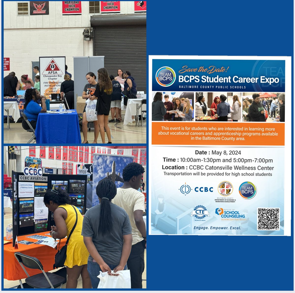 Happening Now @BaltCoPS !!! @CCBCMD Catonsville from 5-7. @CTE_BaltCoPS @BCPScounseling