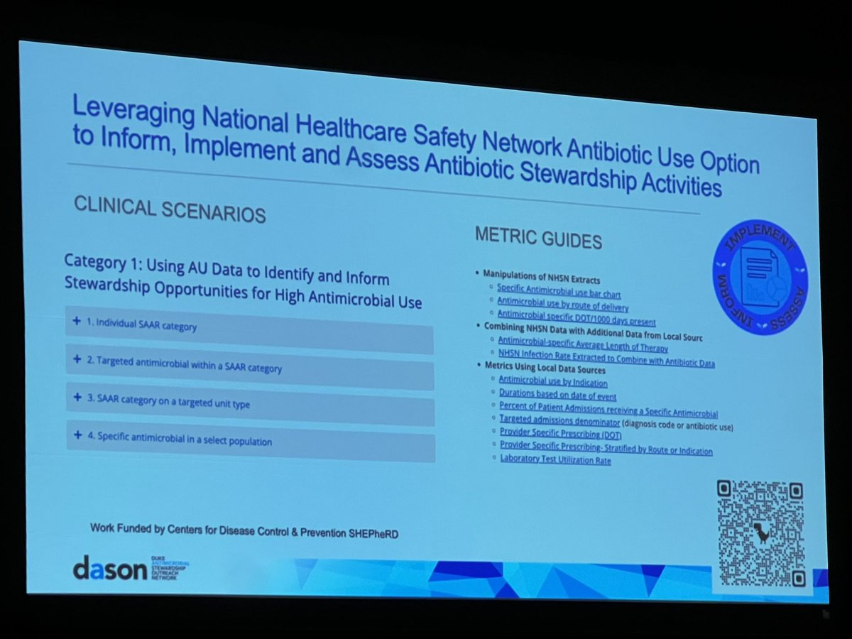 MAD_ID_ASP's tweet photo. RUN , don’t walk, to learn more about NHSN with @The_Real_LDA !! (seriously she is awesome!). Want to learn about how to use NHSN data to identify stewardship opportunities? Swipe right for how to access ‘How To’ videos &amp; pdfs on https://t.co/HTAUvNWQnt #MADID2024 #NHSN @CDC_AR https://t.co/rk6u5N61b9