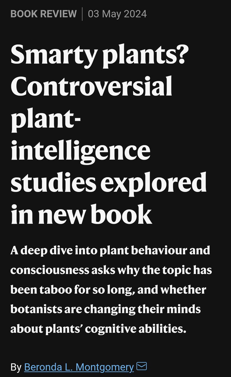 Are🌼PLANTS🌵CONSCIOUS?

There's been an ongoing debate, & in '#TheLightEaters' (very cool title!) journalist Zoë Schlanger deep dives into plant intelligence & consciousness - topics once considered pseudoscience:

🌻tinyurl.com/yyr24r77

Hmmm... #IAmGroot 🤔🤷‍♂️

#ufoX #uap