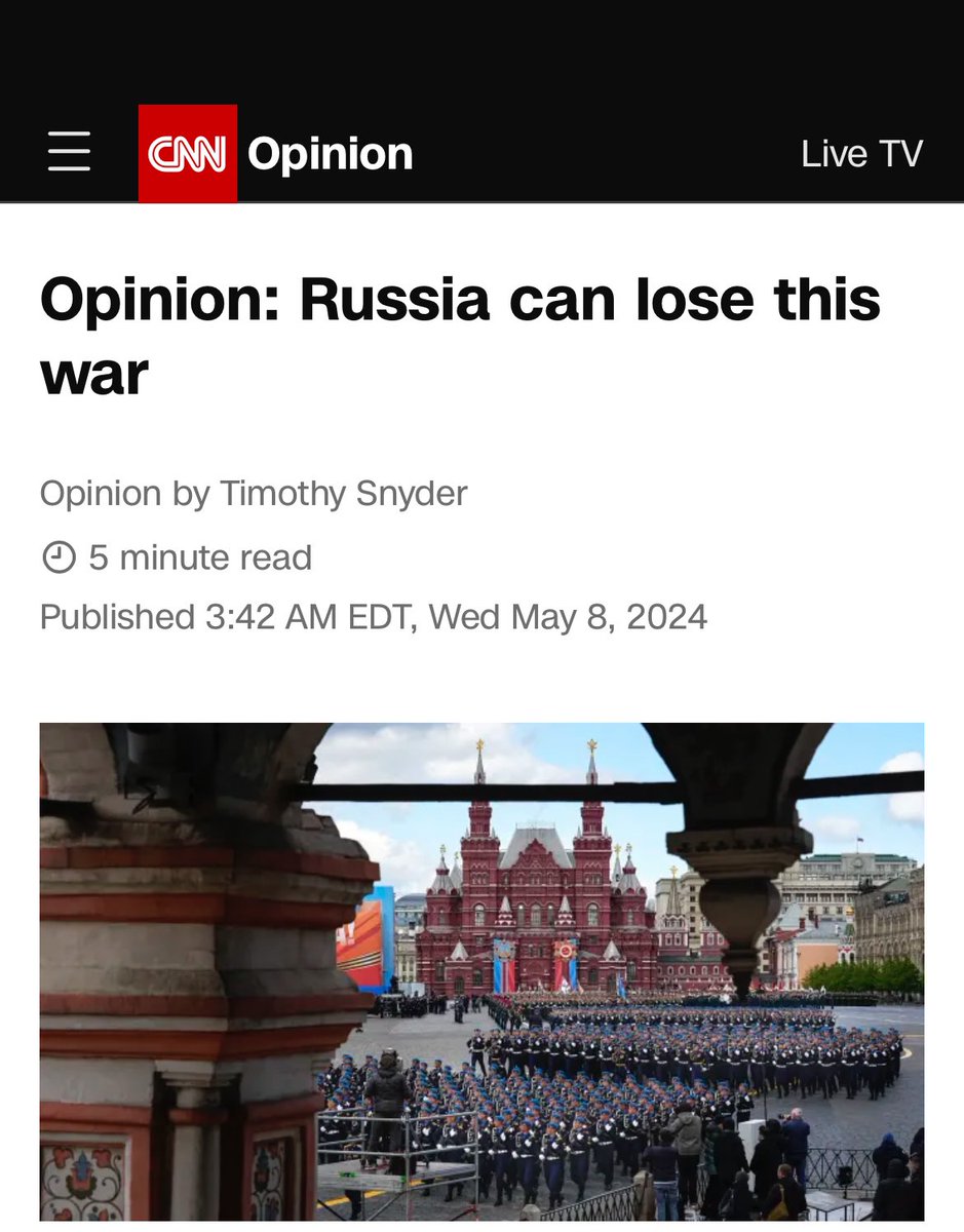 “Russia can lose. And it should lose, for the sake of the world — and for its own sake.” - @TimothyDSnyder 👏👏👏 For the millionth time — the shortest path to a lasting peace in Europe is a victory by Ukraine and defeat of ruscism