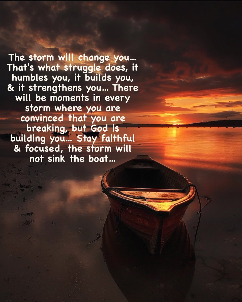 Stay faithful & focused, the storm will not sink the boat… 
— @Benjaminlundquist 
🦋🔥💪🏾🌱 
#StayFaithful #StayFocused #StrengthFromStruggle #WorkInProgress #EmbraceTheJourney #OwnYourLife