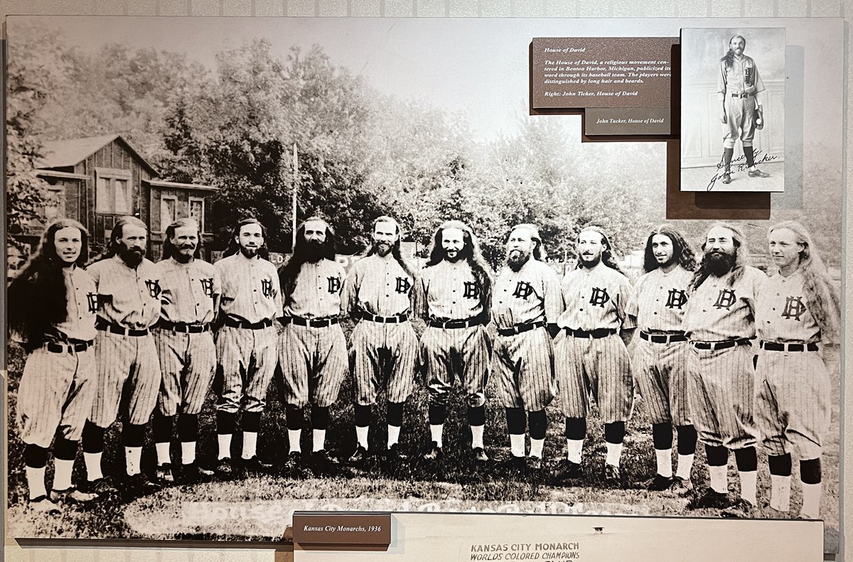 Made one of my periodic visits to the Negro Leagues Baseball Museum today. One point of interest for me was the inclusion of the team from House of David. @NLBMuseumKC
