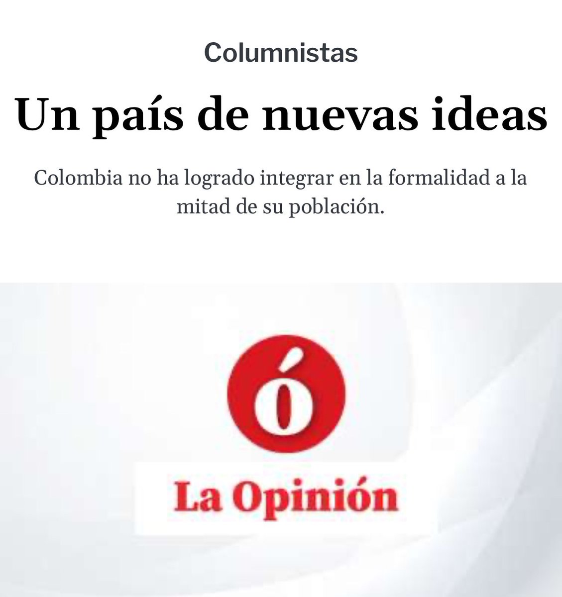 “No creo que el país y la oposición debamos dejar de pensar en nuevas ideas. Los problemas persisten y aunque ahora estemos ocupados deteniendo acciones gubernamentales que empeoran todo, debemos seguir proponiendo. Por ejemplo, podemos pensar en la nutrición, la educación y el…