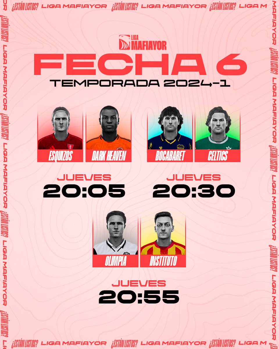 𝙈𝘼𝙉̃𝘼𝙉𝘼 𝙃𝘼𝙔 𝙈𝘼𝙁𝙄𝘼𝙔𝙊𝙍 🔥

Comenzamos la sexta fecha que empieza a definir los candidatos serios al título de Liga, ¿quiénes se montarán en la pelea?

🔗 Lo veremos desde las 20hrs 🇦🇷 (18hrs 🇨🇴) por twitch.tv/ligamafiayor