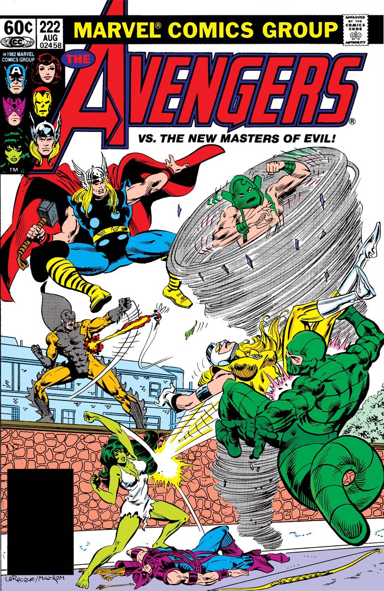 #TodaysAvengers 222
Fun issue showing the Avengers each doing their own thing then banding to fight Egghead's new Masters of Evil. Shulkie's lack of a costume is already a problem. More Shulkie/Hawkeye fun.
I say Grant's dialog really shines here. He nailed each Av's voice. 🔥