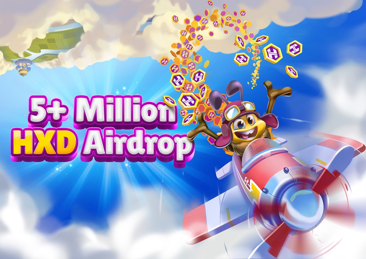 5M+ $HXD up for grabs in the @PlayHoneyland airdrop! Collect as many points as you can May 10 - 31st to try to qualify in the Top 5,000! Start playing Honeyland today to rank up the Leaderboard