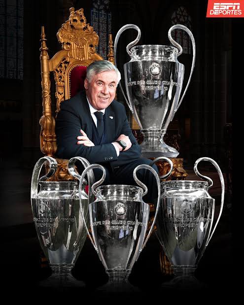 Savunma ise savunma, hücum ise hücum… Futbolun iki yönünü en iyi uygulayan teknik direktör Ancelotti. Şampiyonlar Ligi kupasını 2 kez Milan ile 2 kez Real Madrid ile kazandı Don Carlo… Dortmund’a karşı olası bir 5. zaferi kırılması çok zor rekor demek.