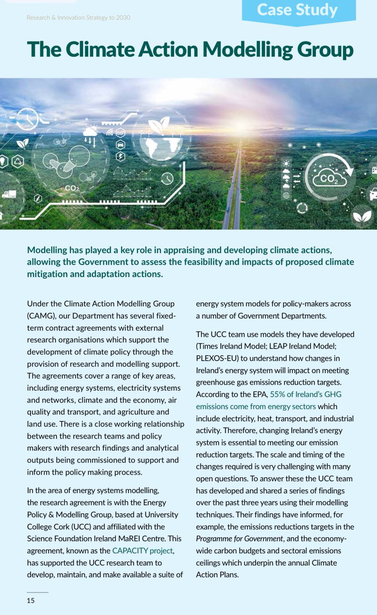 Great to see energy modelling from the Energy Policy and Research Group used as a case study of research supporting policy in @Dept_ECC Research and Innovation Strategy. More information on the EPMG is here: ucc.ie/en/epmg/ @UCC @eriucc @MaREIcentre